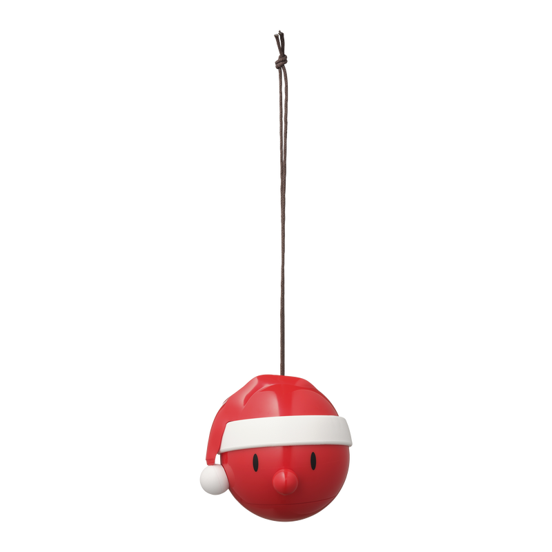 Hoptimist Holiday Santa Ornaments in Red