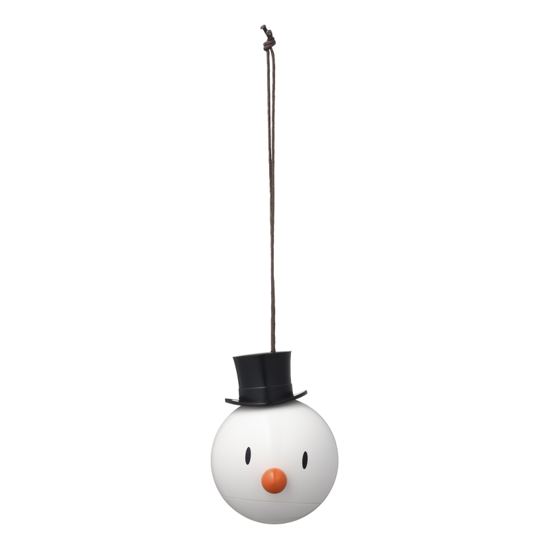 Hoptimist Holiday Snowman Ornaments in White