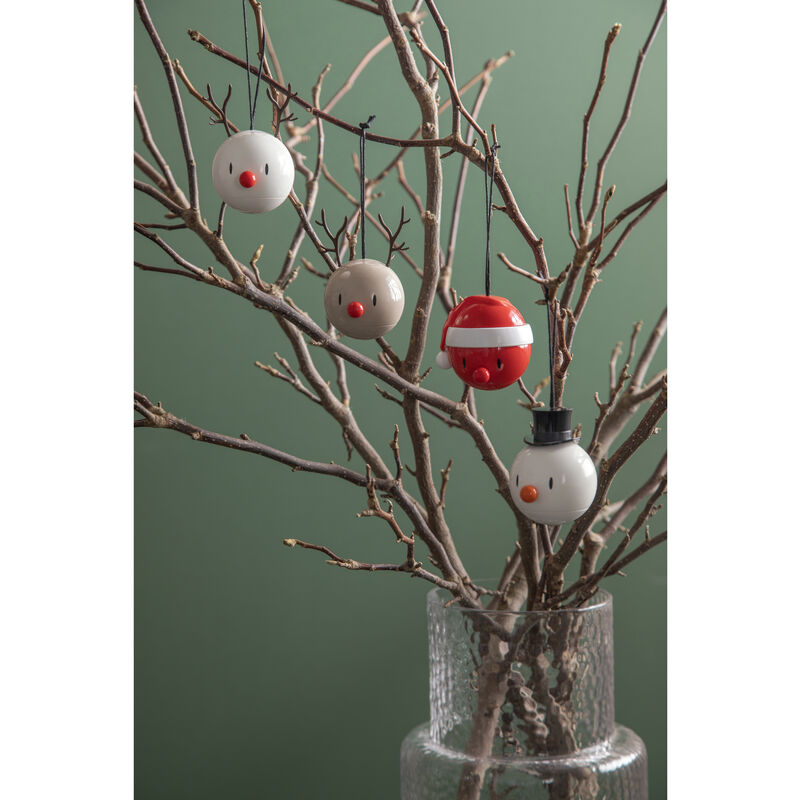 Hoptimist Holiday Reindeer Ornaments in Brown