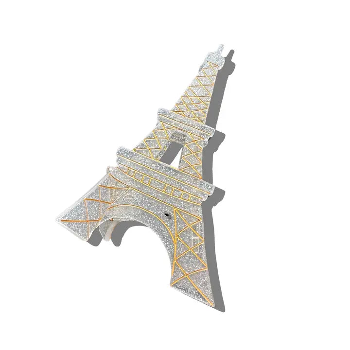 Hand-Painted Eiffel Tower Paris Claw Clip