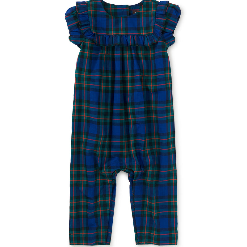 Plaid Ruffle Baby Romper, Busan Holiday Plaid