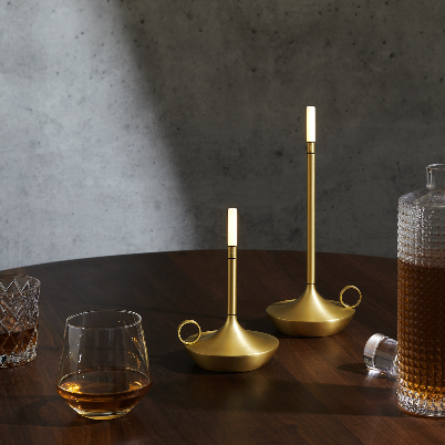 Wick S Portable Lamp in Gold