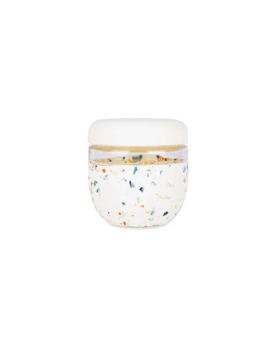 24oz Glass Seal Tight To-Go & Storage Bowl in Cream Terrazzo