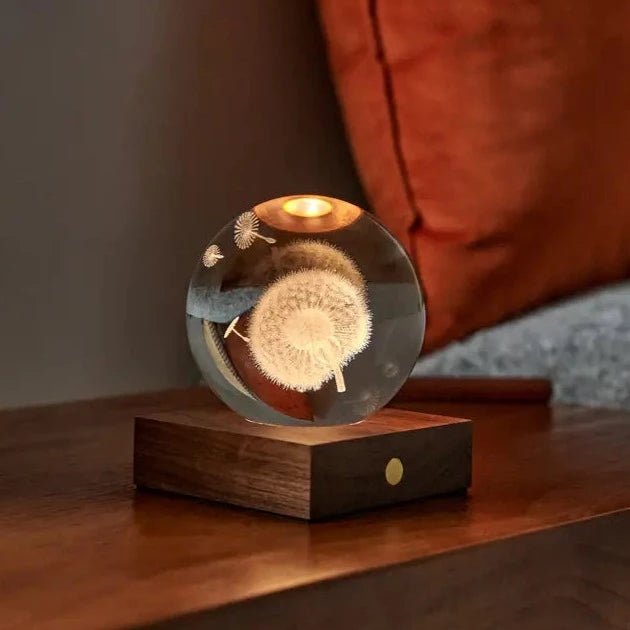 Gingko, Amber Crystal Light Dandelion