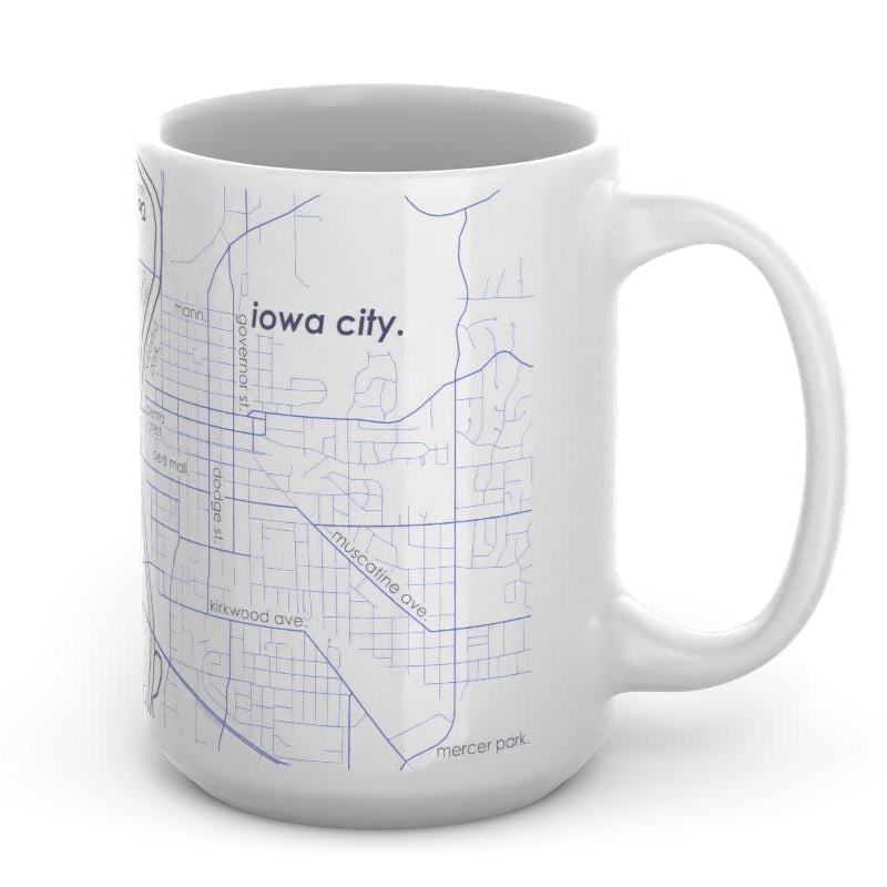 Iowa City Map Ceramic Mug