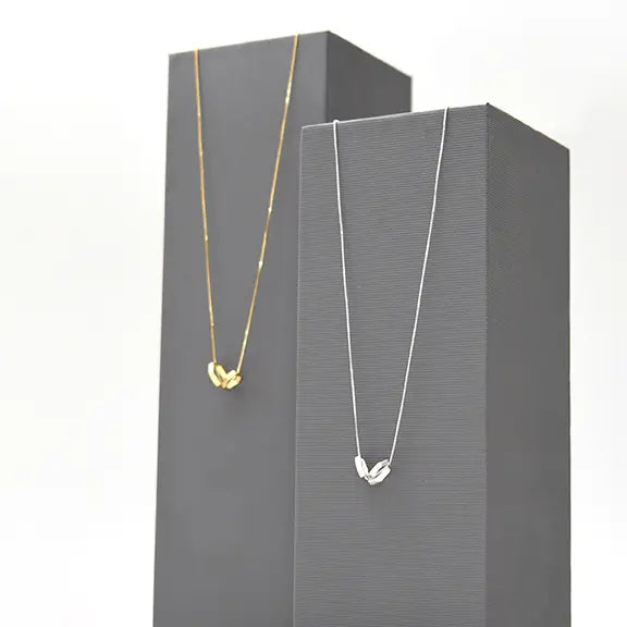 Hexa Necklace Polished Silver Gold