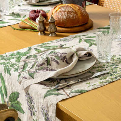 Linen Napkin Set with Fine Herbs