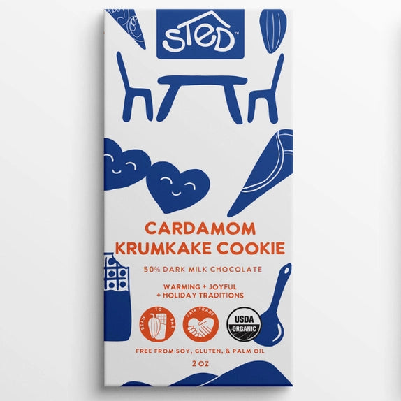 Cardamom Krumkake Cookie Chocolate Bar