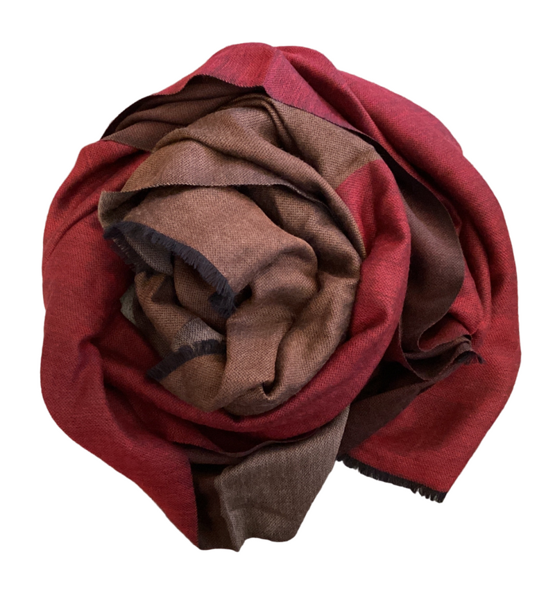 Red Brown Wool Stole