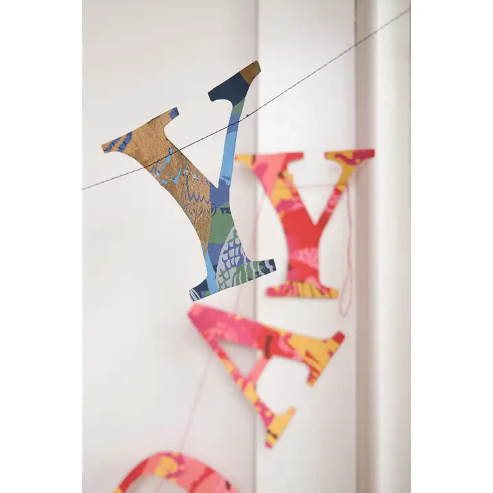 Happy Birthday Recycled Sewn Garland