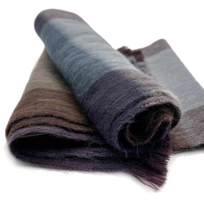 Alpaca Plaid Scarf in Mocha