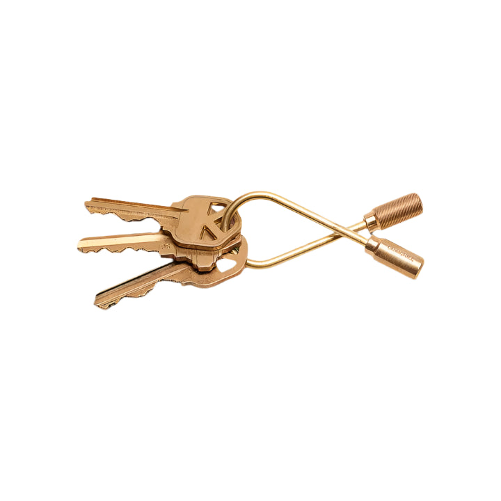 Brass Closed Helix Keyring