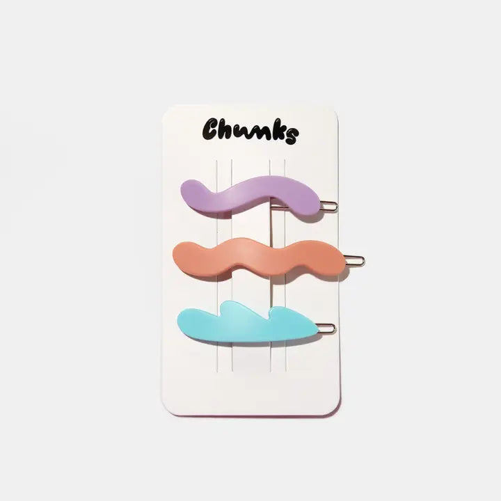 Mini Waves Barrettes in Pastel