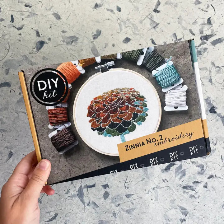 DIY Embroidery Kit, Zinnia