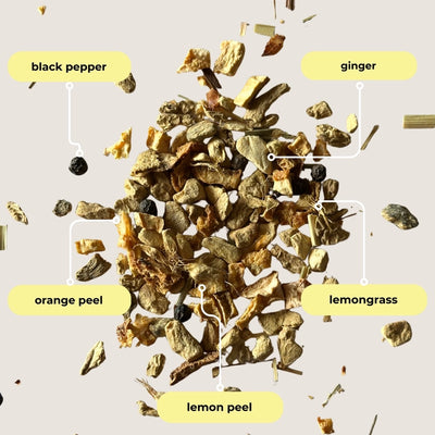 Lemon Ginger Herbal Mini Tube (5 Tea Bags)