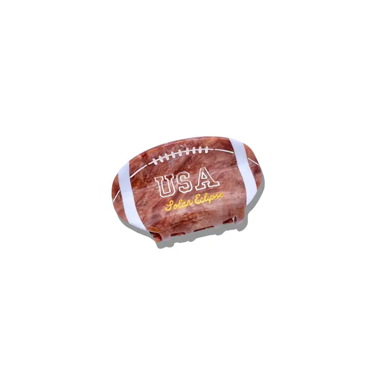 Hand-Painted Vintage Football Claw Clip
