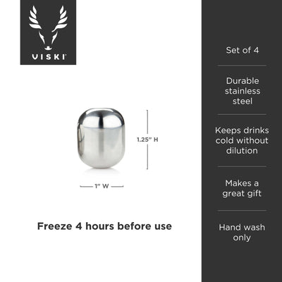 Glacier Rocks Stainless Steel Wine Globes