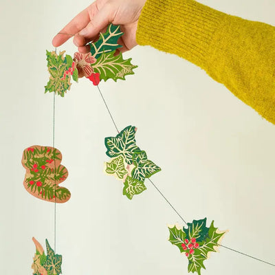 Holly and Ivy Sewn Garland