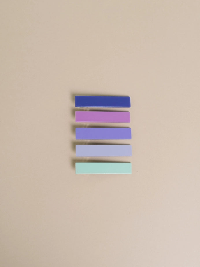 Nat + Noor, Flora Barrette Set in Mulberry