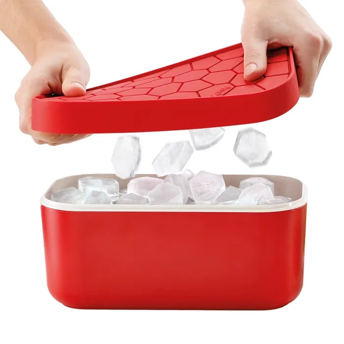 Ice Maker + Ice Tray in Red