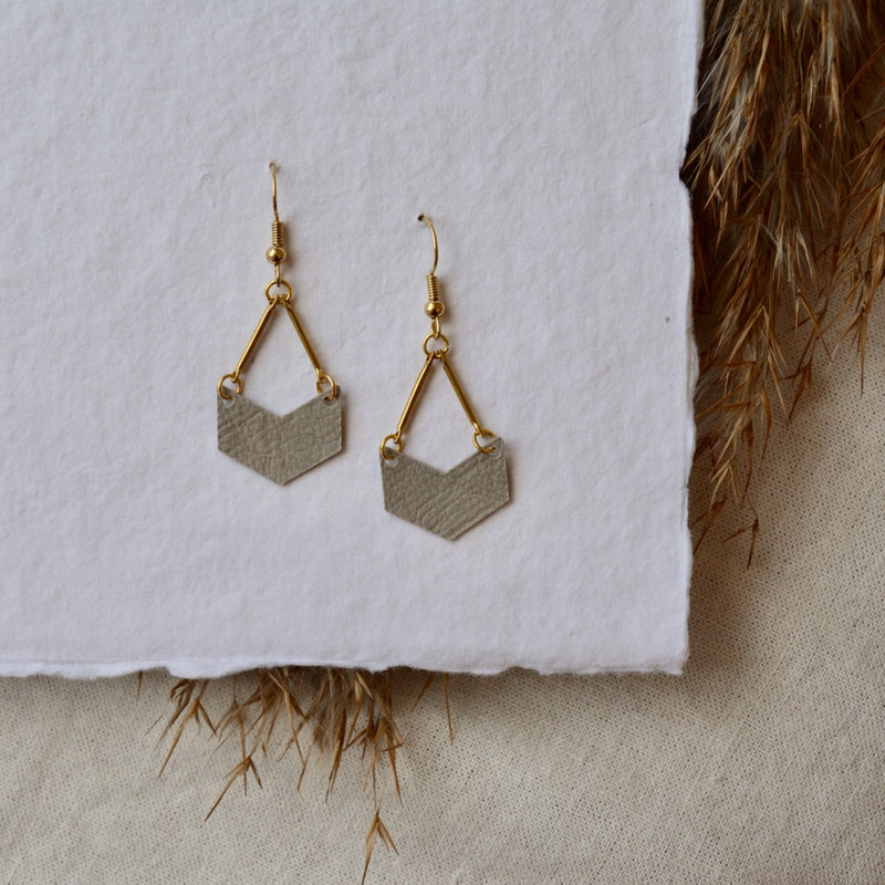 Chevron Zero-Waste Earrings