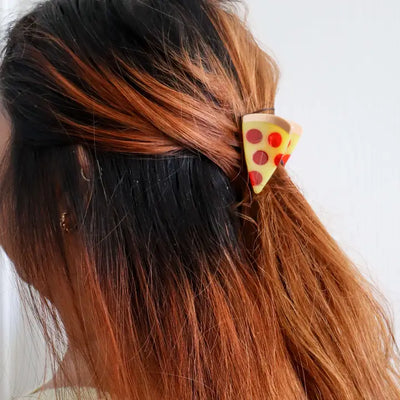 Mini Pizza Hair Claw Clip