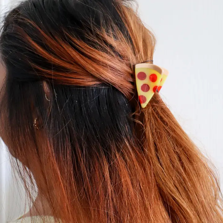 Mini Pizza Hair Claw Clip