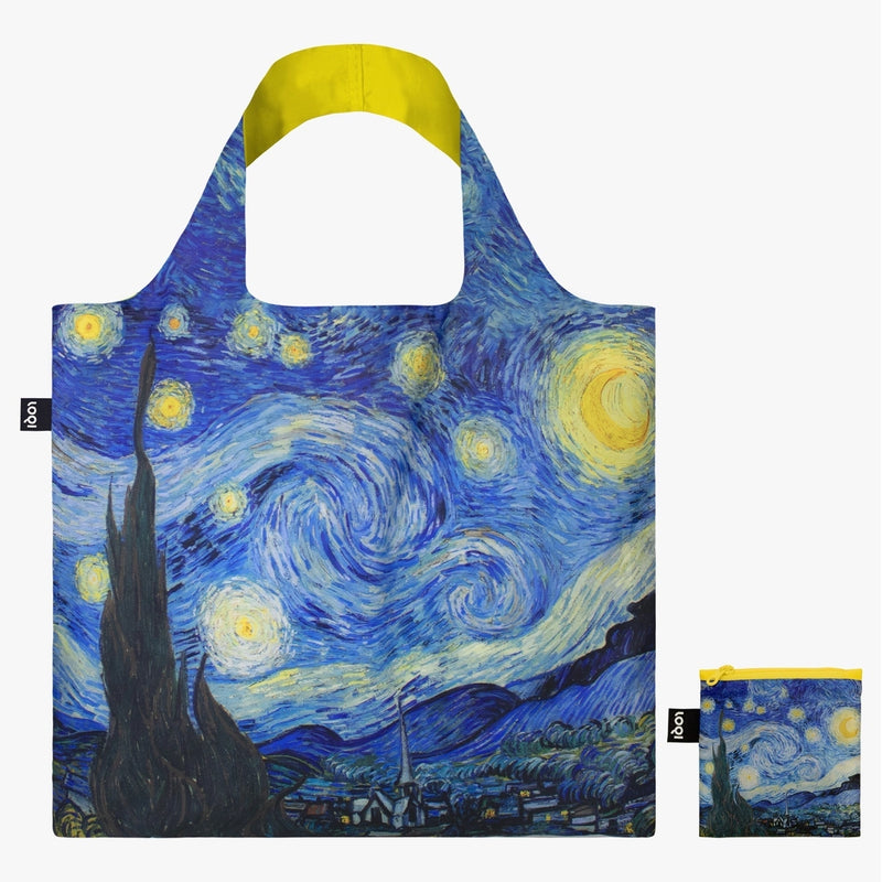 Vincent van Gogh, The Starry Night, 1889 Neon Recycled Bag