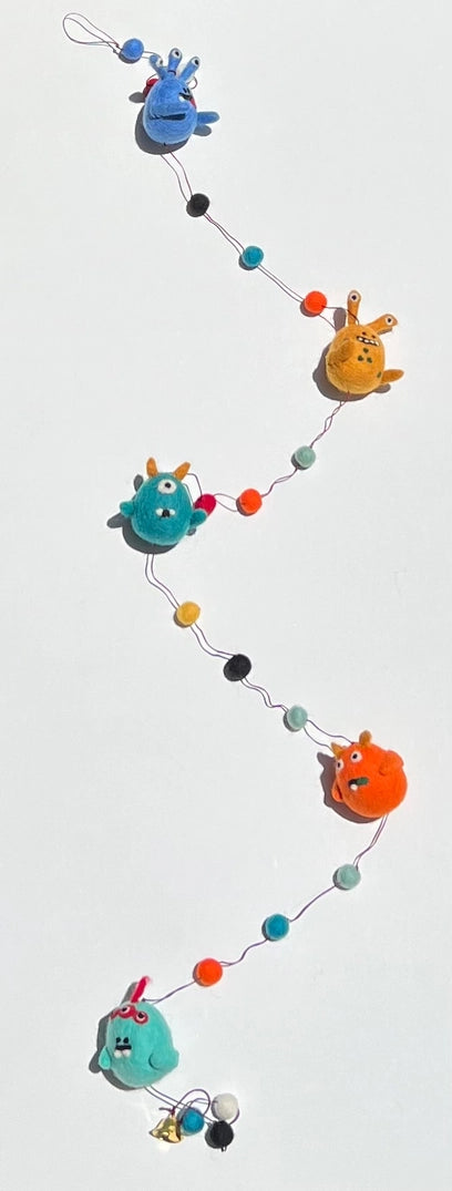 Handmade Felt Little Monsters Garland