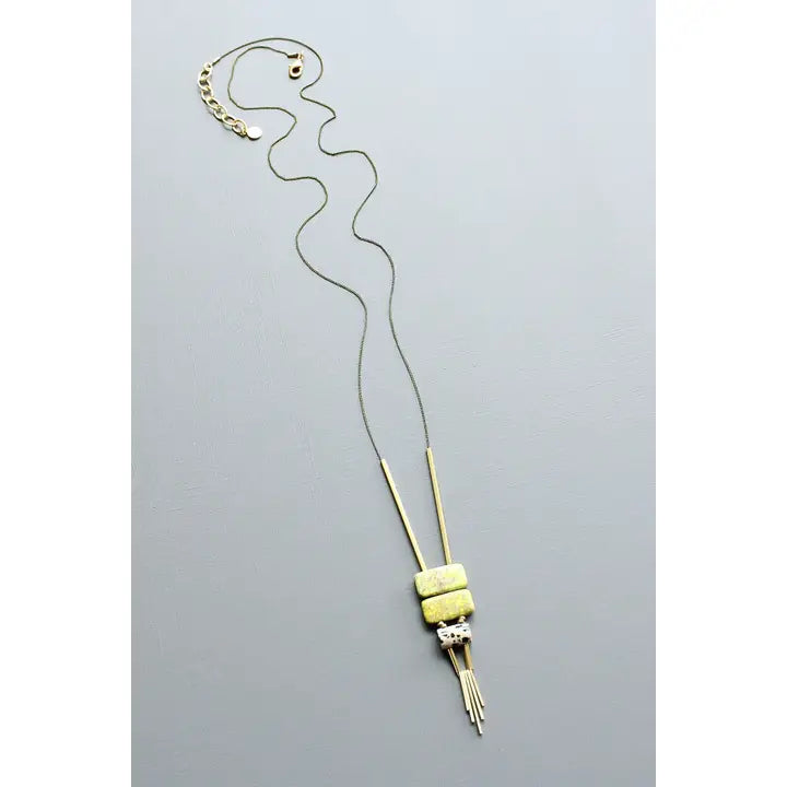 Jasper Artdeco Pendant Necklace