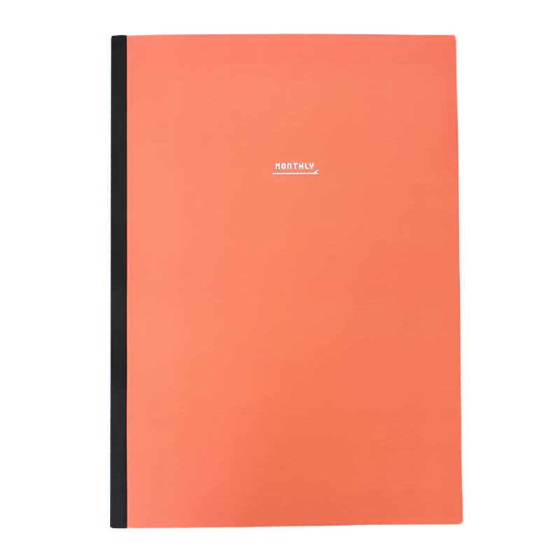 Large Notebook: Monthly Organizer in Orange