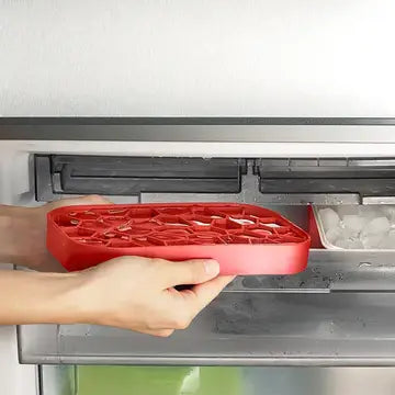 Ice Maker + Ice Tray in Red