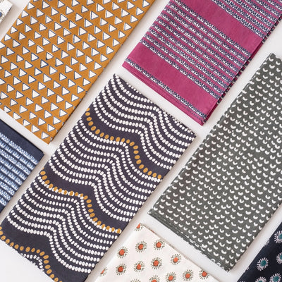 Dolbi Fuschia Block Printed Napkins
