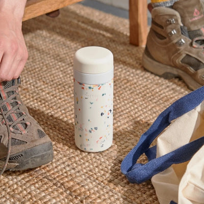 Insulated Ceramic Stainless Steel Bottle in Cream