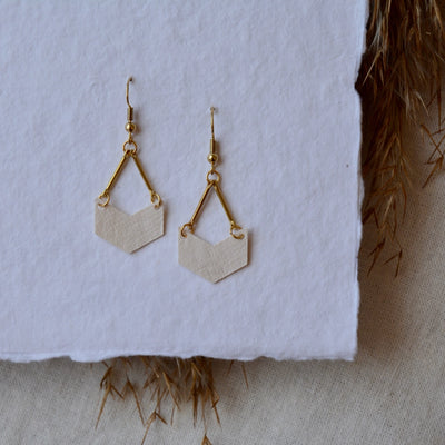 Chevron Zero-Waste Earrings