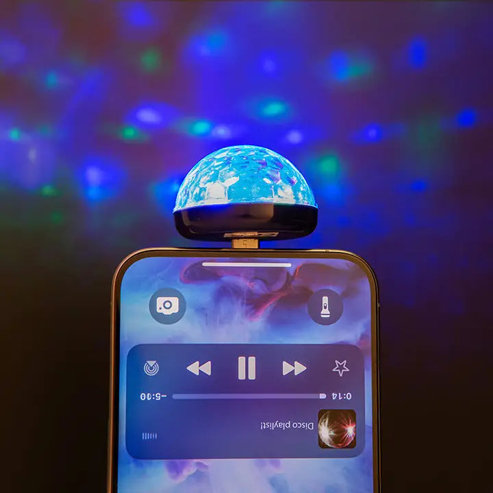 Type C Phone Disco Light in Black
