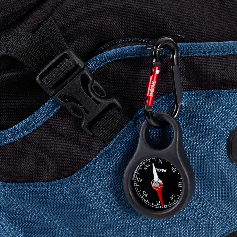 Troika Carabiner Keyring with Compass
