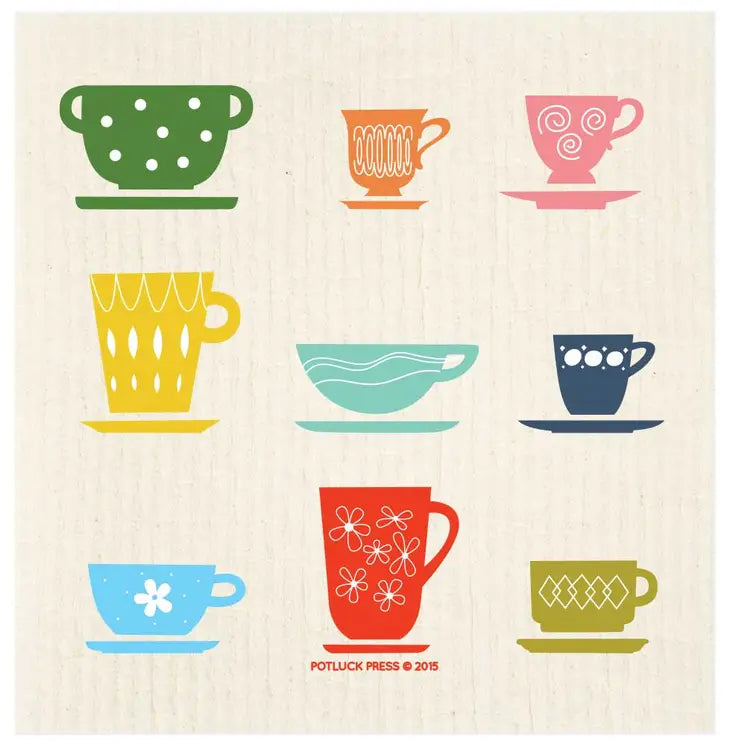 Swedish Dishcloth, Teacups