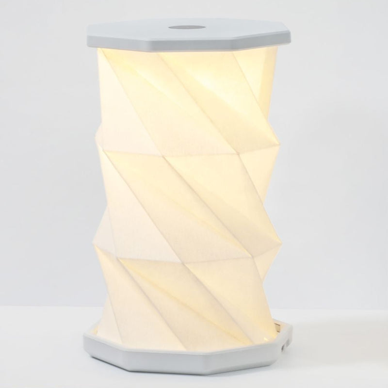 Mini Hexagon Twist Lamp, Lunar White