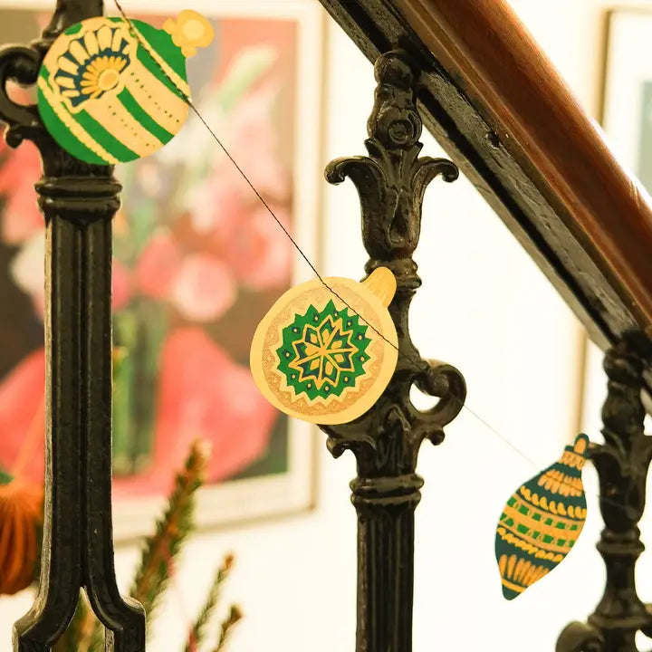 Christmas Ornaments Sewn Garland