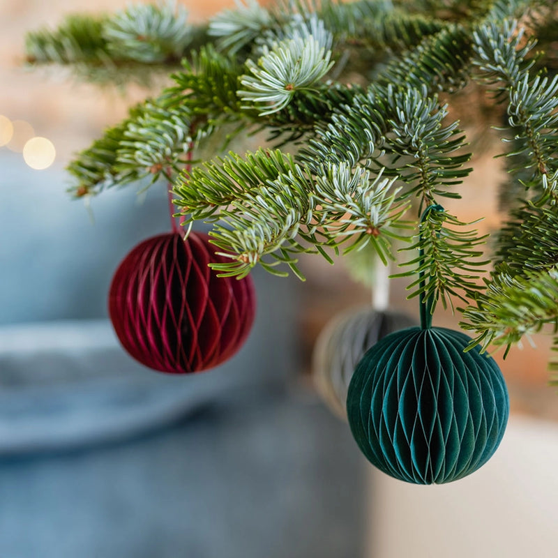 Tree Decorations, Paper Balls Set
