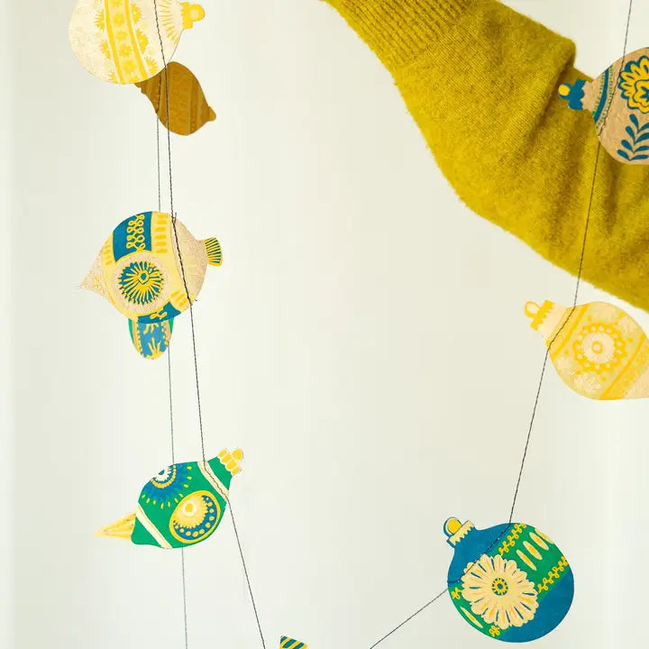 Christmas Ornaments Sewn Garland