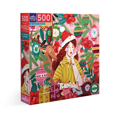Ms. Santa's Reindeer 500 Piece Square Puzzle