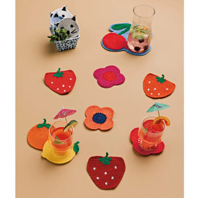 Poppy Crochet Coasters Set of 4 Assorted