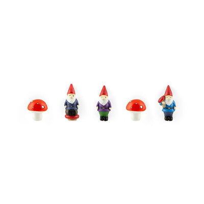 Colorful Gnome and Mushroom Magnets