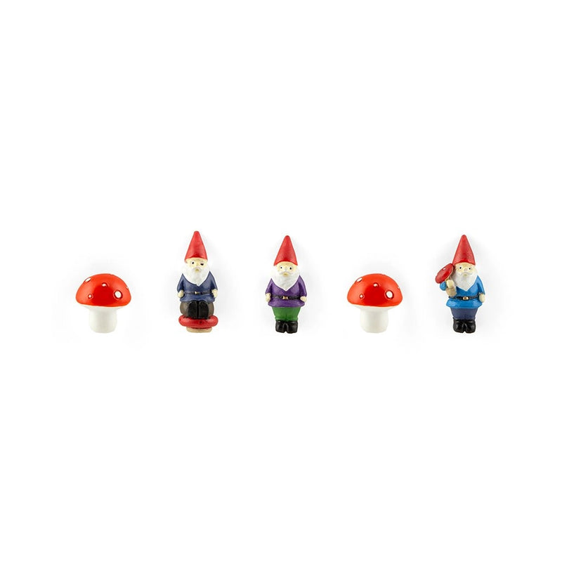 Colorful Gnome and Mushroom Magnets