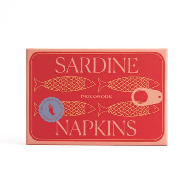 Sardine Cocktail Napkins, Set of 4
