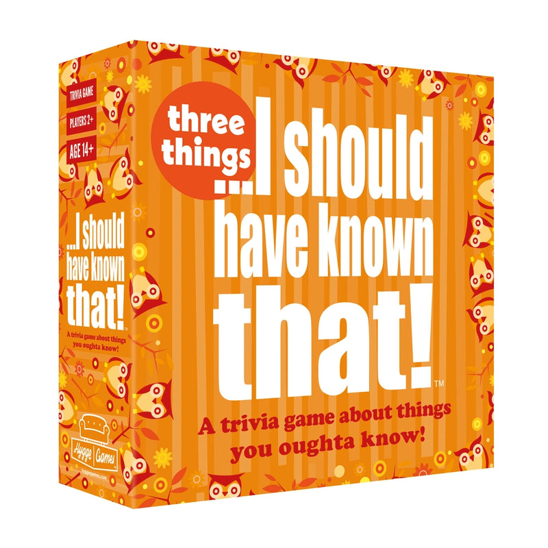 ... I Should Have Known That! Trivia Game, Three Things