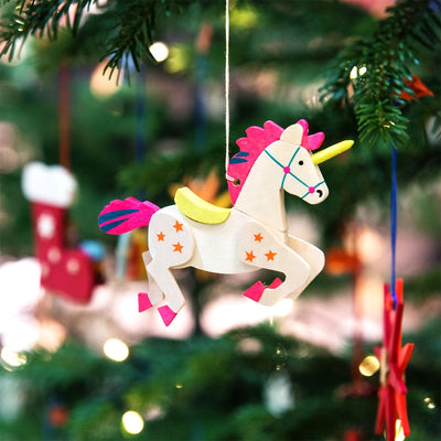 Graupner Orange Neon Unicorn Ornament
