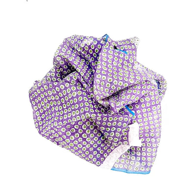 Cotton Silk Scarf in Purples